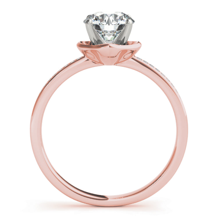14kt gold Single Row Engagement Ring