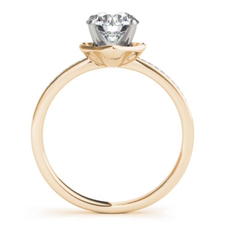 14kt gold Single Row Engagement Ring