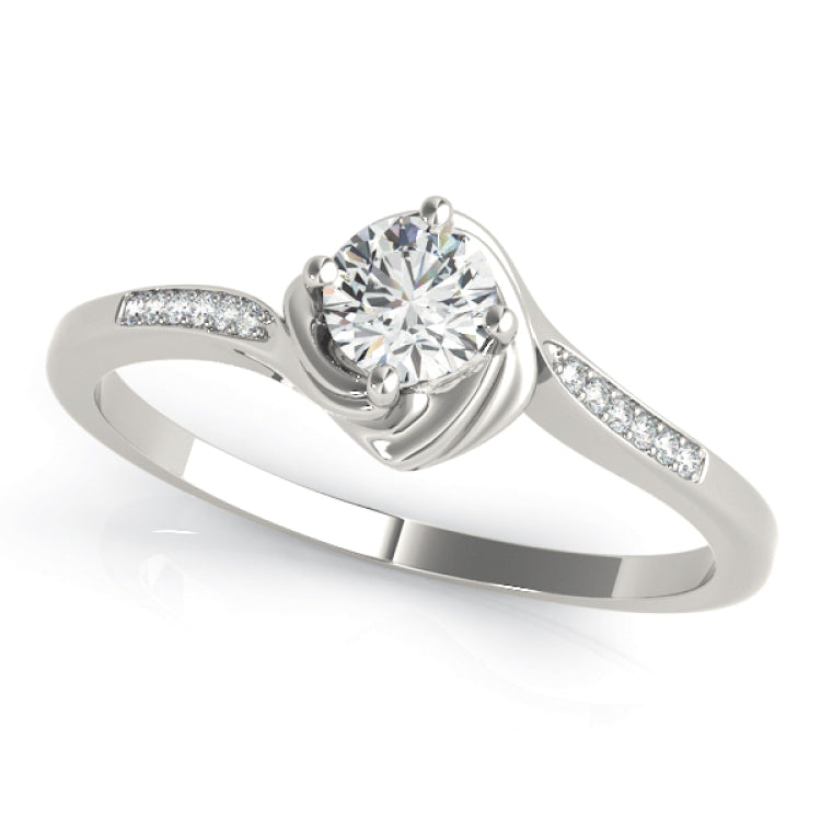 Platinum Single Row Engagement Ring
