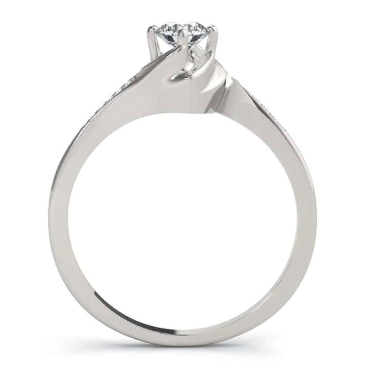 Platinum Single Row Engagement Ring