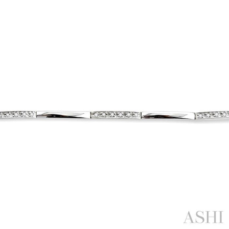 1/4 ctw Single Cut Diamond Bracelet in 10K White Gold