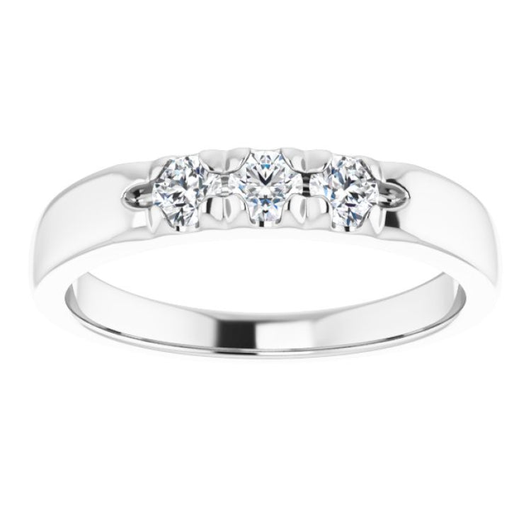 14K White 1/3 CTW Lab-Grown Diamond Anniversary Band