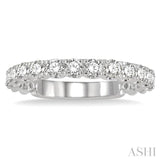 3/4 Ctw Lattice Round Cut Diamond Wedding Band in Platinum