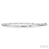 1 Ctw Marquise and Round Cut Diamond Fashion Bangle in 14K White Gold