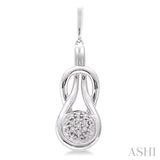 1/50 Ctw Single Cut Diamond Fashion Earrings in Sterling Silver