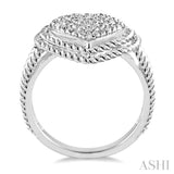 1/20 Ctw Single Cut Diamond Heart Ring in Sterling Silver