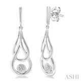 1/50 Ctw Single Cut Diamond Fashion Earrings in Sterling Silver