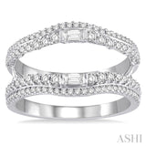 3/4 Ctw Diamond Insert Ring in 14K White Gold