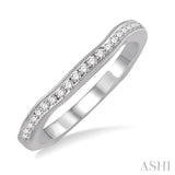 1/5 Ctw Round Cut Diamond Wedding Band in 14K White Gold