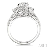 3/4 Ctw Diamond Semi-Mount Engagement Ring in 14K White Gold