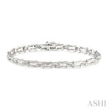 1/3 Ctw Marquise Shape Single Cut Diamond Link Bracelet in 10K White Gold
