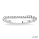 1/5 Ctw Round Cut Diamond Wedding Band in 14K White Gold