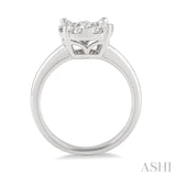 3/4 Ctw Lovebright Round Cut Diamond Bridal Ring in 14K White Gold