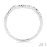 1/10 Ctw Round Cut Diamond Wedding Band in 14K White Gold