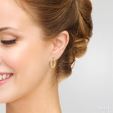 1/2 Ctw Journey Hoop Earrings in 14K Yellow Gold