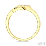 1/4 Ctw Nested Teardrop Pear Cut Diamond Fashion Ring in 14K Yellow Gold