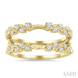 1/2 Ctw Zig-Zag Round Cut Diamond Insert Ring in 14K Yellow Gold