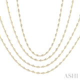 5 1/2 Ctw Bezel Set Round Cut Diamond Layered 60-Inch Necklace in 14K Yellow Gold