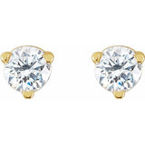 14K Yellow Gold .03 CTW Natural Diamond Earrings
