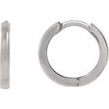 18K White Gold Hinged 12.5 mm Hoop Earring