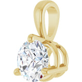 14K Yellow Gold 3/4 CT Lab-Grown Diamond Pendant