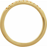 14K Yellow Gold Natural Citrine Stackable Ring