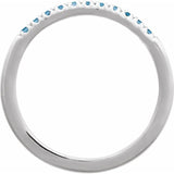 Sterling Silver Natural London Blue Topaz Stackable Ring