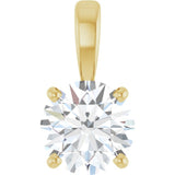 14K Yellow Gold 1 CT Natural Diamond Pendant