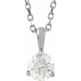 14K White Gold 1/3 CTW Natural Diamond 18" Necklace