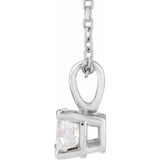 14K White Gold 3/4 CT Natural Diamond 18" Necklace