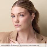 14K Rose Gold Natural Emerald Earring