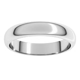 14K White Gold 4 mm Half Round Band Size 11