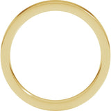 14K Yellow Gold 3 mm Comfort-Fit Flat Band Size 10