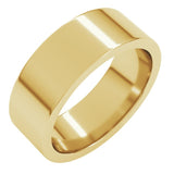 14K Yellow Gold 7 mm Comfort-Fit Flat Band Size 5