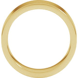 14K Yellow Gold 7 mm Comfort-Fit Flat Band Size 5