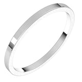 14K White Gold 1.5 mm Flat Band Size 9