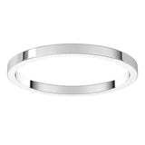 14K White Gold 1.5 mm Flat Band Size 9