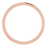 14K Rose Gold 1.5 mm Half Round Band Size 4.5