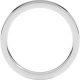 Platinum 3 mm Comfort-Fit Flat Band Size 7