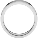14K White Gold 6 mm Comfort-Fit Flat Band Size 7.5