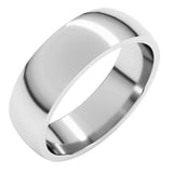 Sterling Silver 6 mm Lightweight Comfort-Fit Half Round Band Size 9