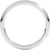 14K White Gold 1.5 mm Comfort-Fit Half Round Band Size 5.5