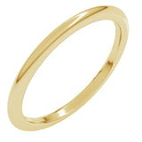 14K Yellow Gold 1.5 mm Comfort-Fit Half Round Band Size 6.5