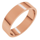 14K Rose Gold 5 mm Flat Band Size 9