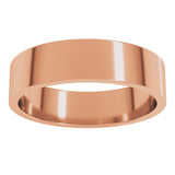 14K Rose Gold 5 mm Flat Band Size 9