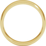 14K Yellow Gold 6.5 mm Lightweight Comfort-Fit Half Round Band Size 9.5