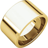 14K Yellow Gold 13 mm Comfort-Fit Flat Band Size 8.5