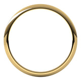10K Yellow Gold 1 mm Half Round Band Size 7.5