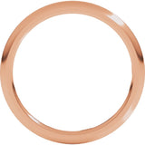 14K Rose Gold 1.5 mm Comfort-Fit Half Round Band Size 5