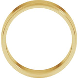 14K Yellow Gold 7 mm Stepped-Edge Flat Band Size 9.5